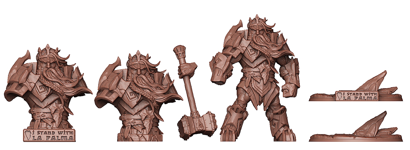 The 3D printable files you will receive. Files had been sculpted in ZBrush by Andrea Tarabella and presupported by Renato Tarabella.