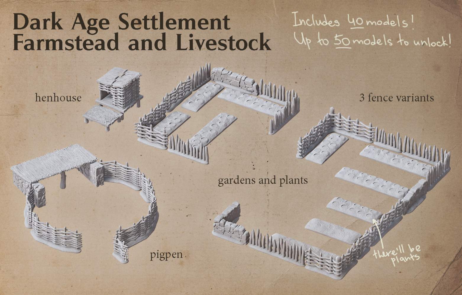 Dark Age Settlement - Farmstead and Livestock