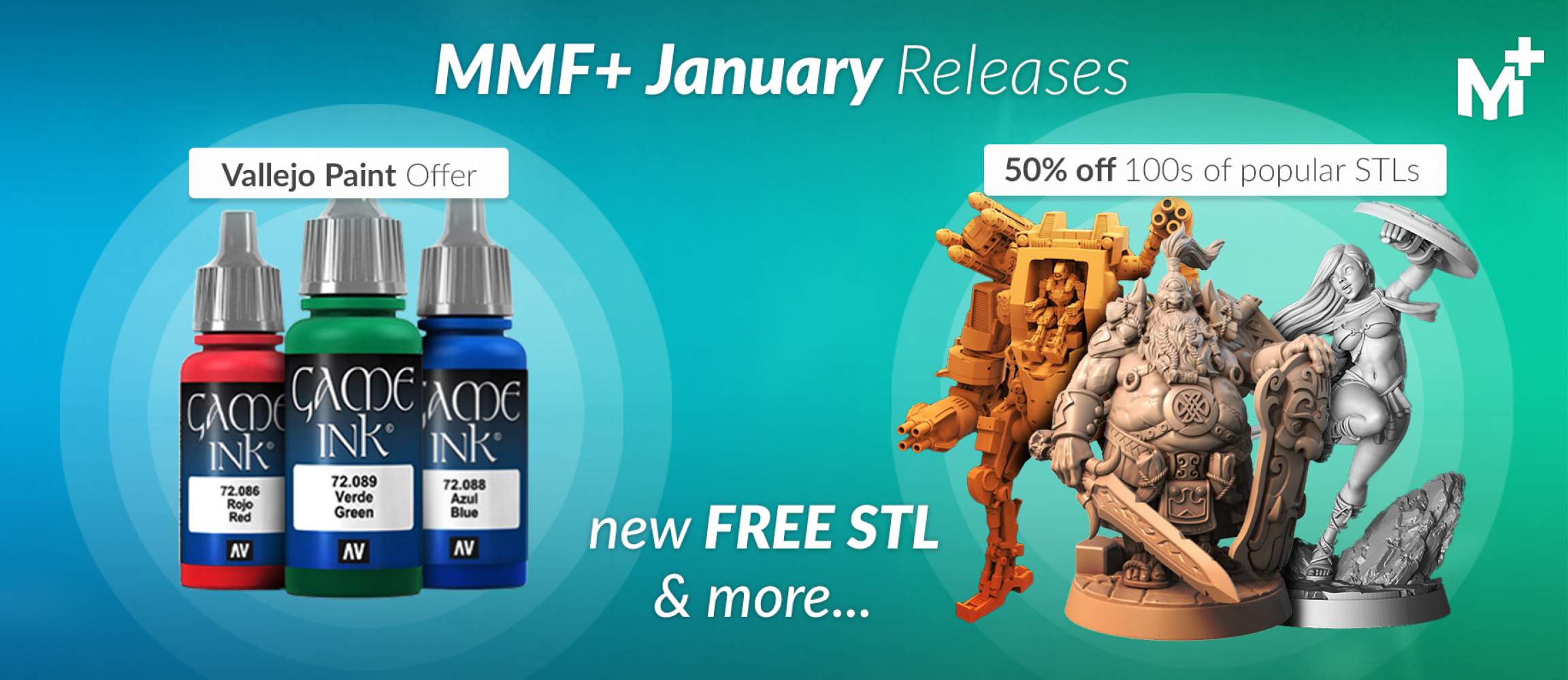 Subscribe to MMF+ for exclusive access to the Vallejo Paint set! -  MyMiniFactory Blog