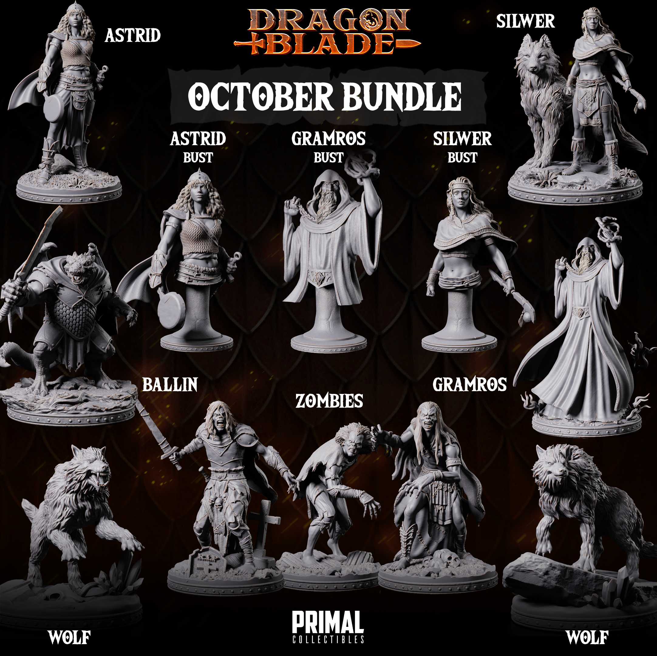 3D Printable Curse Of Strahd Mini/Bust Pack 03 [Pre-Supported] by  TytanTroll Miniatures