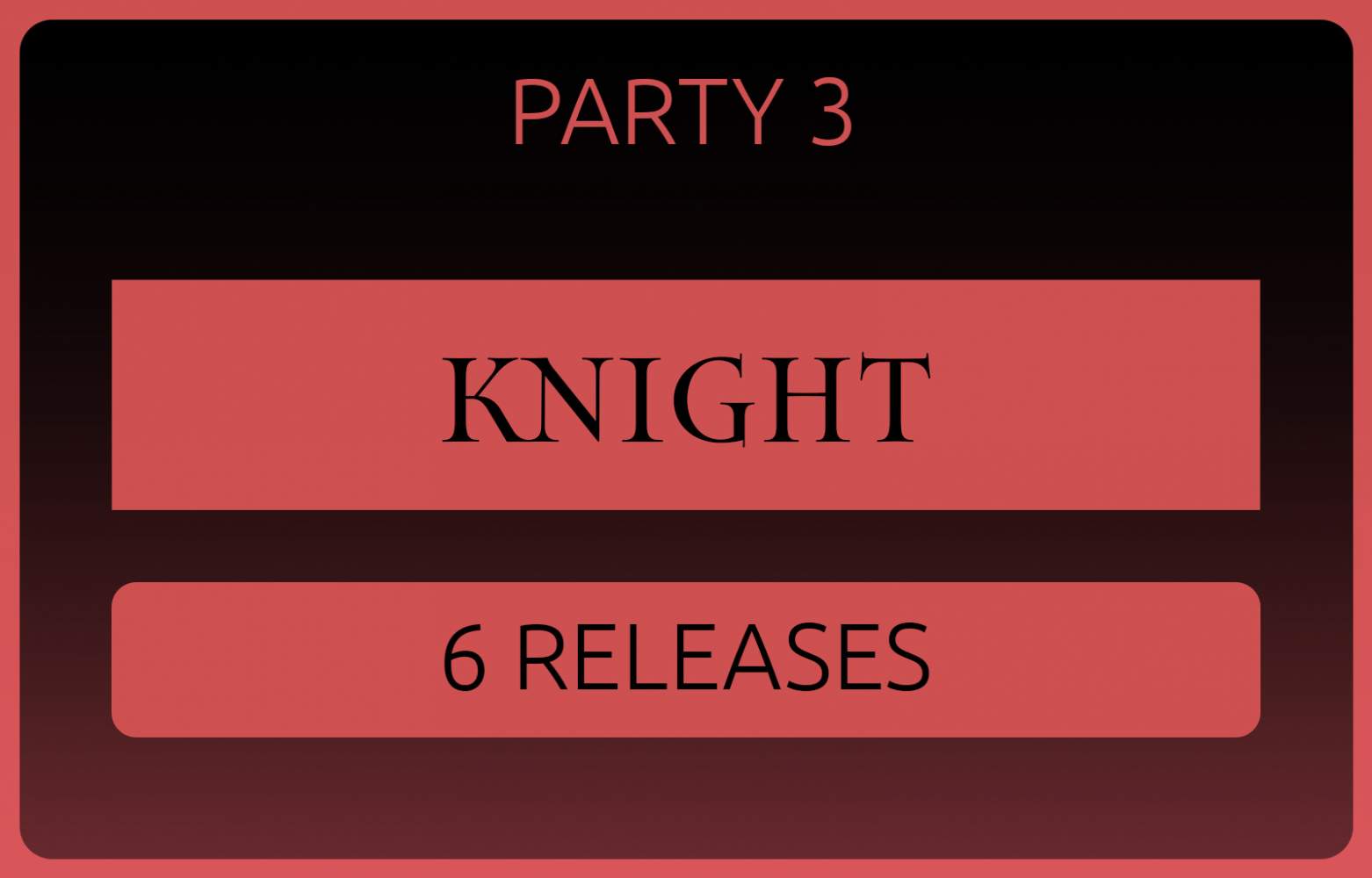 Knight - 6 Tribes Releases - Party 3's Cover