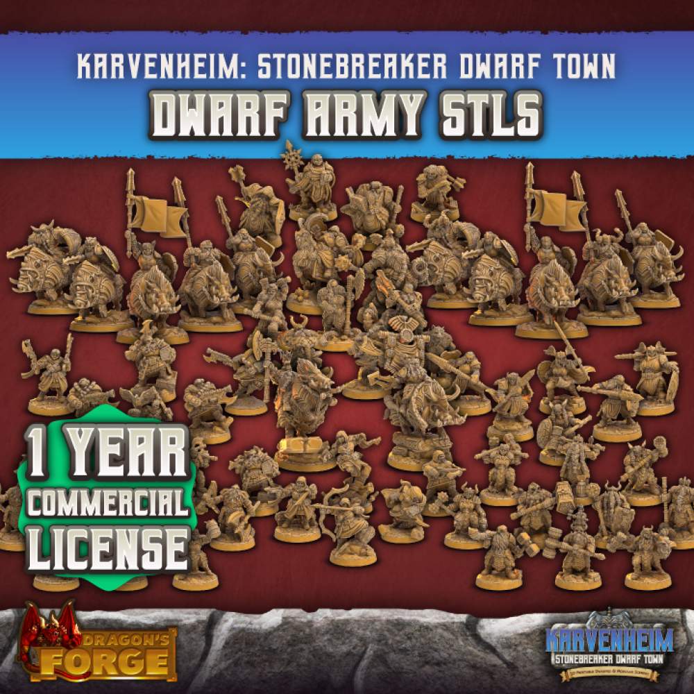 Dwarf Army STLs (Commercial License)'s Cover