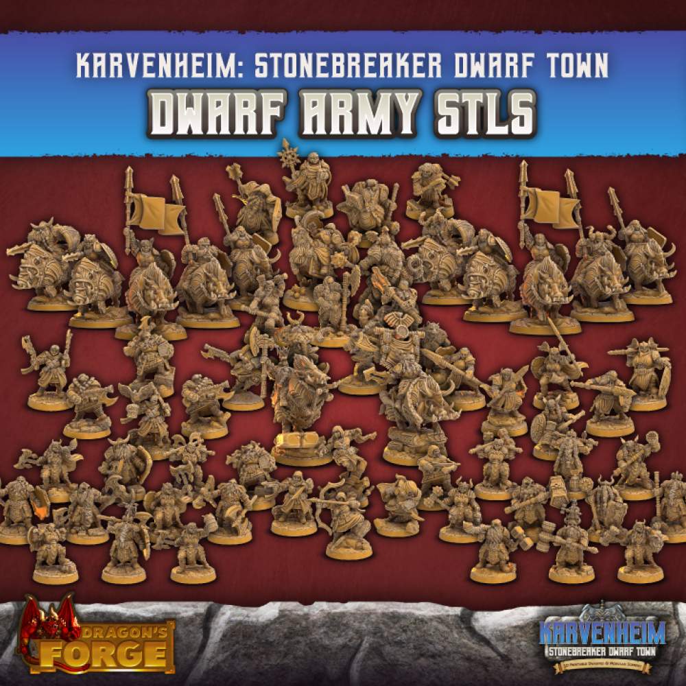 Dwarf Army STLs's Cover