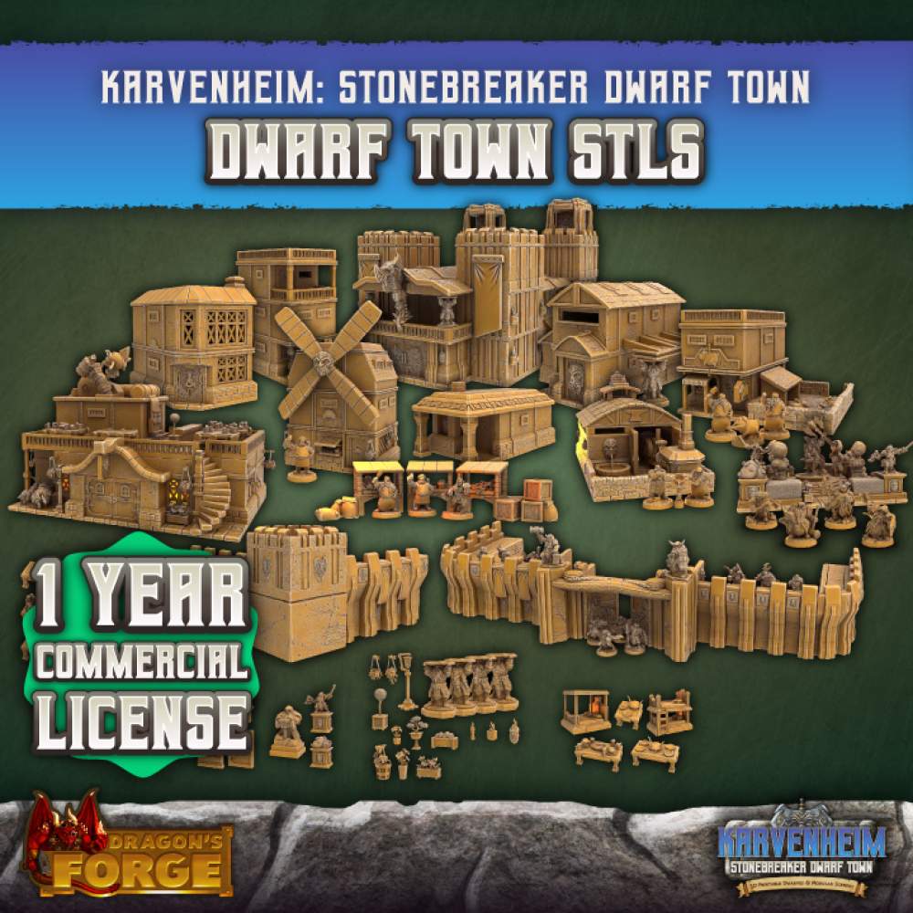 Dwarf Town STLs (Commercial License)'s Cover