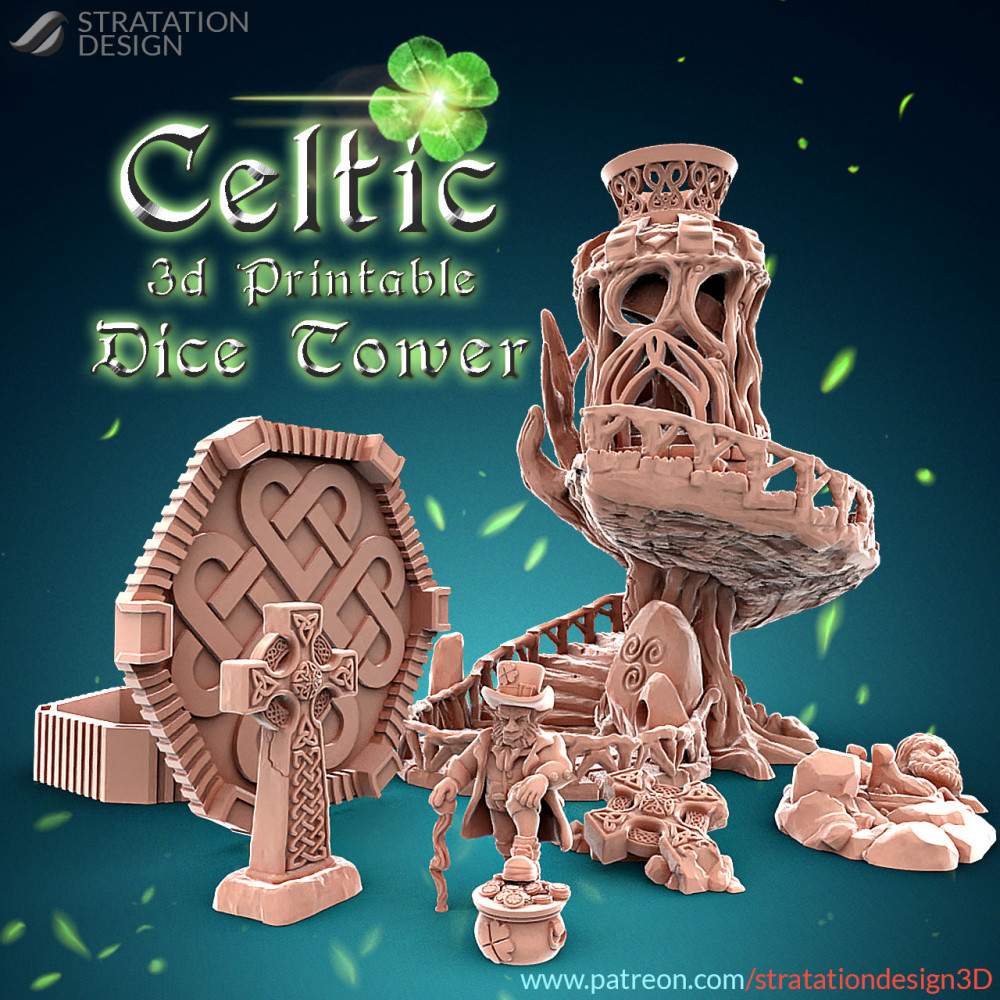 Celtic Dice Tower - All in Core Set and Stretch goals's Cover