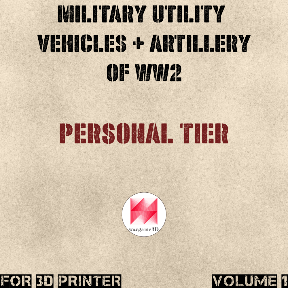16 Military Utility vehicles + Artillery of WW2 (Vol.1) - PERSONAL USE's Cover