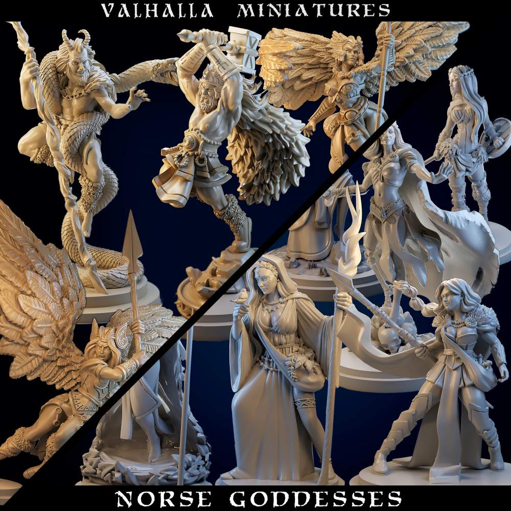 Valhalla + Norse Goddesses -STL files's Cover