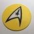 Star Trek TOS USS Enterprise Command Logo Coaster / Plaque image