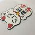 Maneki Neko (Beckoning Cat) Coaster / Plaque image