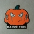'Carve This' Pumpkin Coaster print image