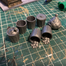 Picture of print of Trash Cans (28mm/Heroic scale)