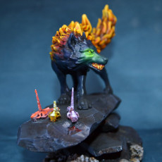 Picture of print of Fire Wolf - Monstrous Creature - DnD - 32mm scale This print has been uploaded by Urza cz