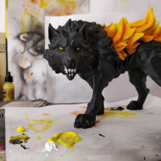 Picture of print of Fire Wolf - Monstrous Creature - DnD - 32mm scale Cet objet imprimé a été téléchargé par Jai