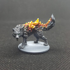 Picture of print of Fire Wolf - Monstrous Creature - DnD - 32mm scale Cet objet imprimé a été téléchargé par Dominik Bogedali