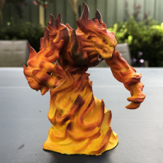 Picture of print of Fire Elemental - DND Miniature - PRESUPPORTED - 32mm Scale