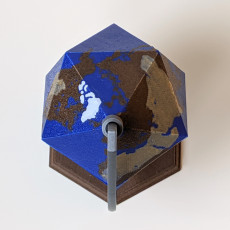 Picture of print of Icosahedron Earth // Folding Polyhedra This print has been uploaded by Mean While