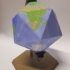 Icosahedron Earth // Folding Polyhedra print image