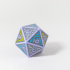 Multicolor Folding D20 Dice // 20 Sided Icosahedron Dice image