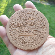 Picture of print of the Manhole Project // 001 Osaka (Coaster)