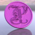 Coaster with letter 'P' image
