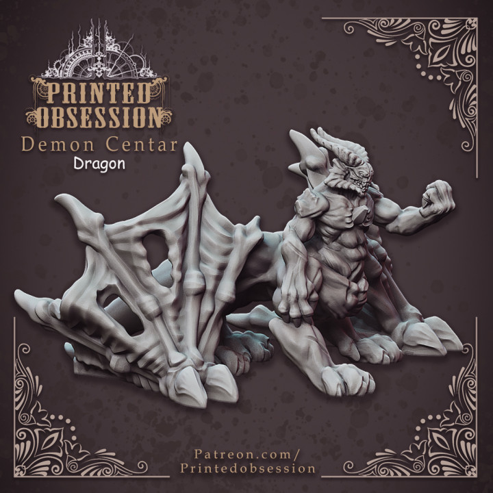 $4.00Demon Dragon Centaur - Monsterous Demon - Hell HAth No Fury - Scale 32mm (Pre-supported)