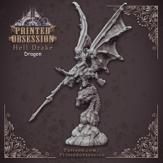 Dragon Rider - Large Dragon - Hell Hath No Fury - 32mm Scale (Pre-supported)