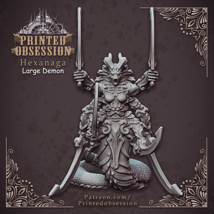 $3.00Hexanaga - Large Demon - Hell Hath No Fury - 32mm scale (Pre-supported)