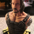 Keanu Reeves from Cyberpunk / Support free Bust print image