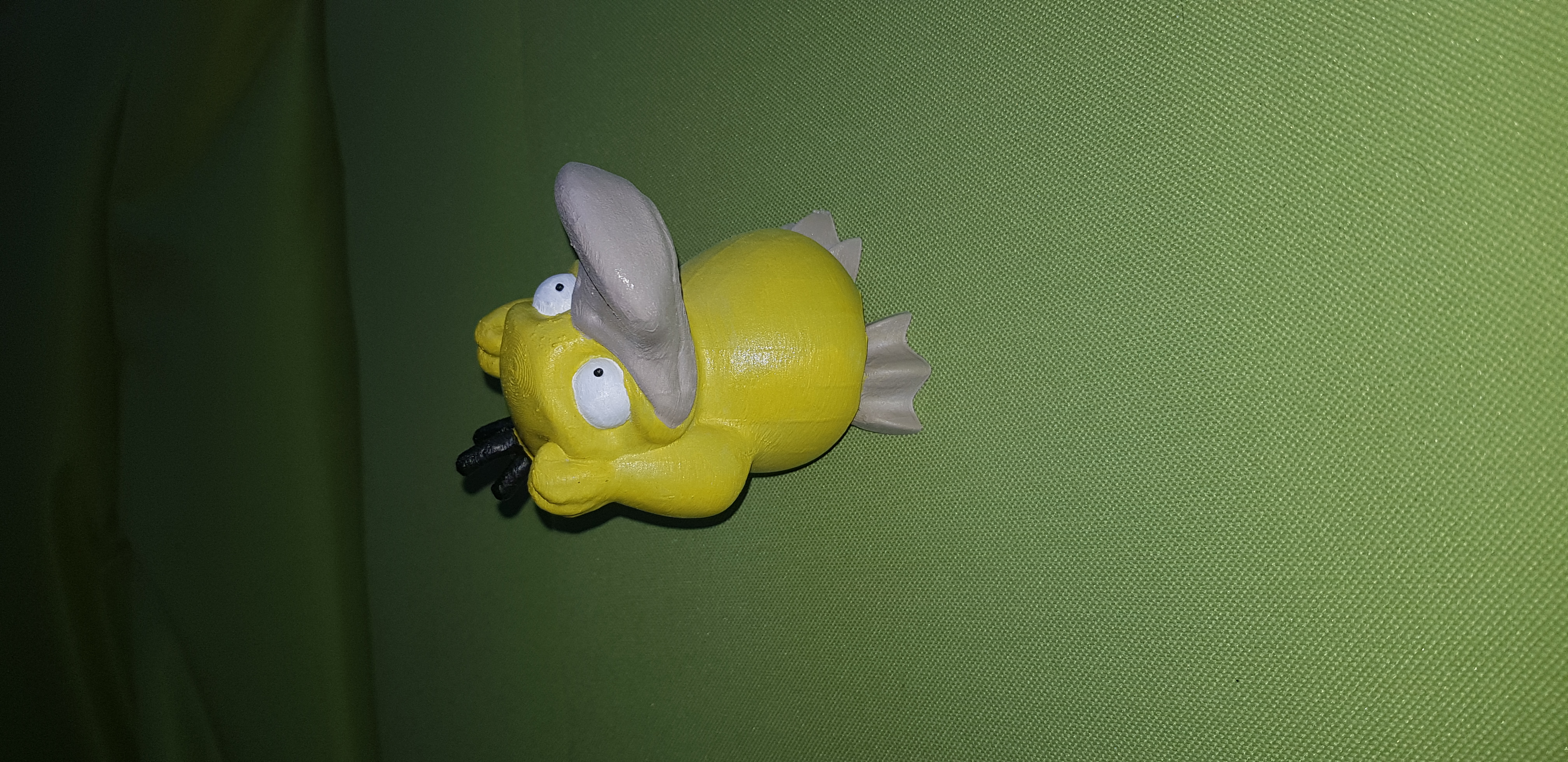 3D Printed Unpainted Psyduck from Pokemon PLA Filament