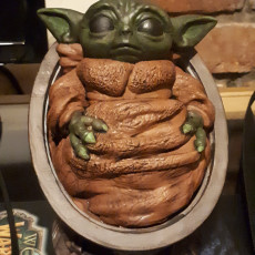 Picture of print of Baby Yoda from Star Wars (support free figure) This print has been uploaded by steve massart