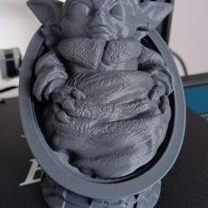 Picture of print of Baby Yoda from Star Wars (support free figure) This print has been uploaded by Björn