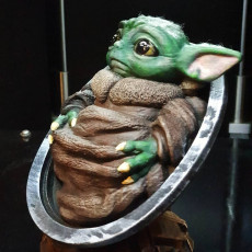 Picture of print of Baby Yoda from Star Wars (support free figure) This print has been uploaded by Greyson Lee
