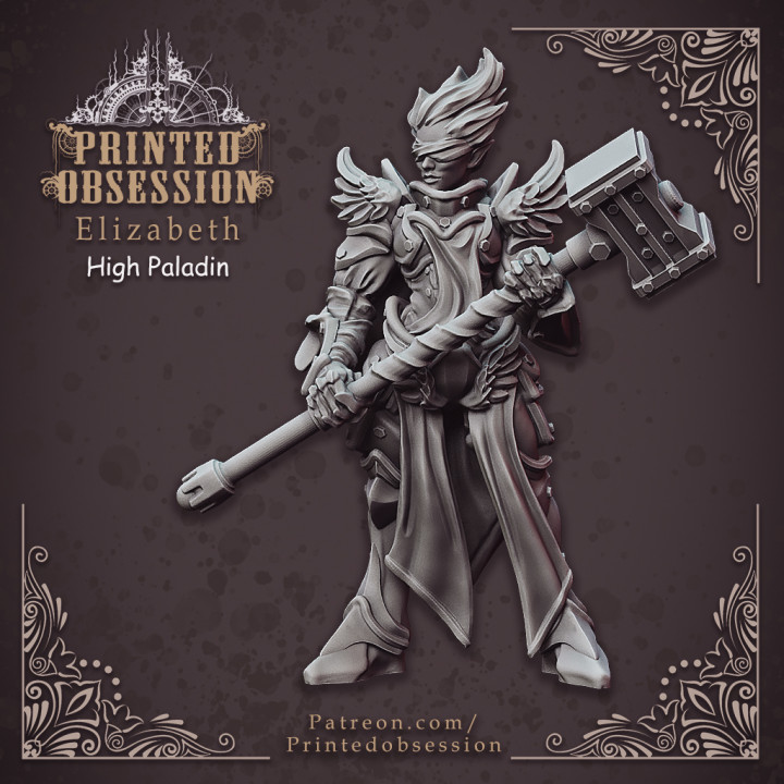 $3.50Elizabeth - High Paladin - Heaven Hath No Fury - 32mm Scale - DnD [Pre-supported]