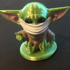 Picture of print of Quarantined Baby Yoda