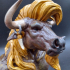 Minotaur bust pre-supported print image