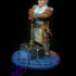 Dwarf warrior girl with big hammer print image