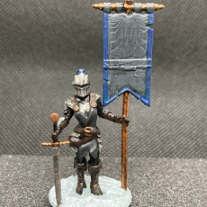 Picture of print of Female knight crusader standard bearer
