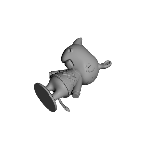 3D Printable Hornsby from Animal Crossing by Troy Slatton