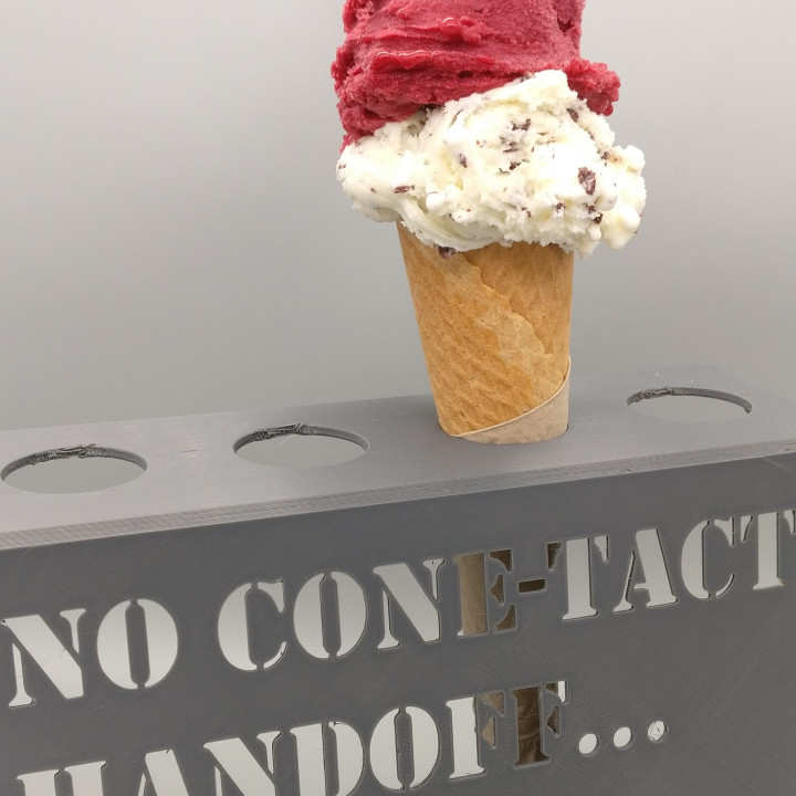 3D Printable Ice Cream Cone Holder by Alex Fubini