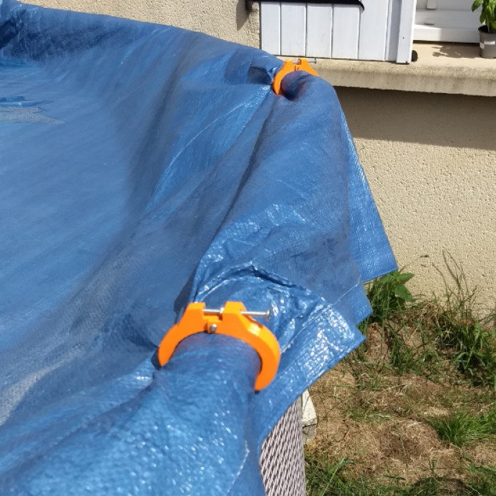Pool cover clamp