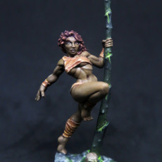Picture of print of Lara the Dancer & Scourgy - Scourgeland Survivor Beauty (Fantasy Pinup)