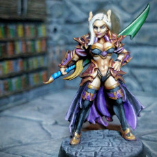 Picture of print of Dalila - Swordswoman - 32mm - DnD