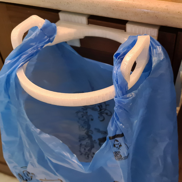 Trash Can Paper Grocery Bag Holder by Teraflop, Download free STL model