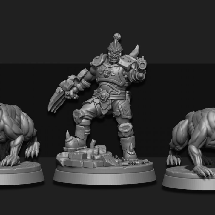 $6.00Orc Raider Leader and Hounds