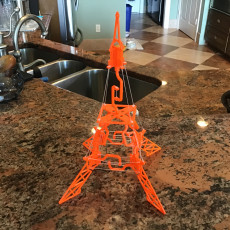 Picture of print of The Impossible Eiffel Tower - fully 3D printed tensegrity structure in a gift card format This print has been uploaded by Talon