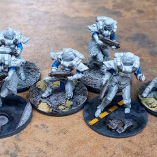 Picture of print of 3X Modular Battle Nuns set 2 (28mm compatible wargame proxy)