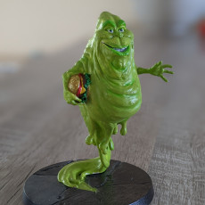 Picture of print of Slimer with hamburger pre-supported fanart