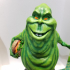 Slimer with hamburger pre-supported fanart print image