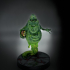 Slimer with hamburger pre-supported fanart print image