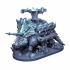 Siege triceratops fantasy miniature with optional arrow launcher image
